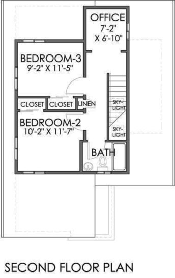 planos de casas, casas modernas, oficina arriba, casa con oficina