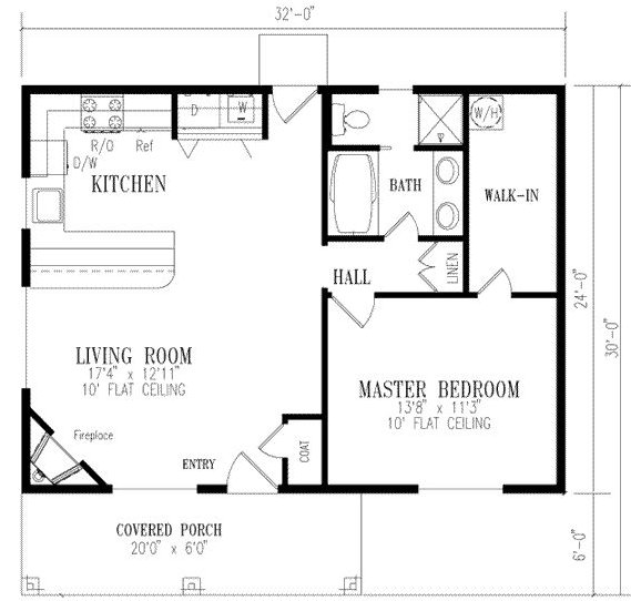 plano de casa pequeña, plano de casa sencilla