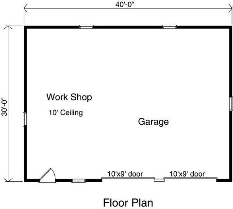 plano de garaje, garaje doble, plano garaje doble, plano taller con garaje