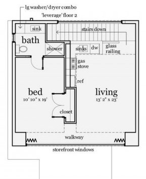 plano duplex planta alta, plano duplex cocina living habitacion y baño