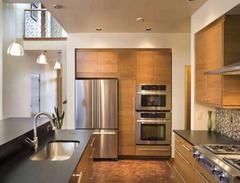 foto cocina arquitectura moderna, cocina moderna, arquitectura en cocina, cocina piso de madera