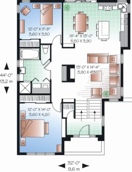 plano de casa arquitectura moderna