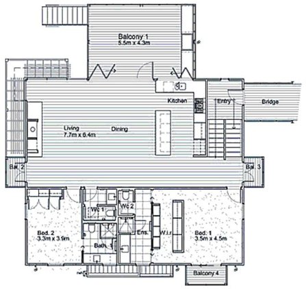 planta alta, plano de casa terreno inclinado, plano de casa terreno pendiente