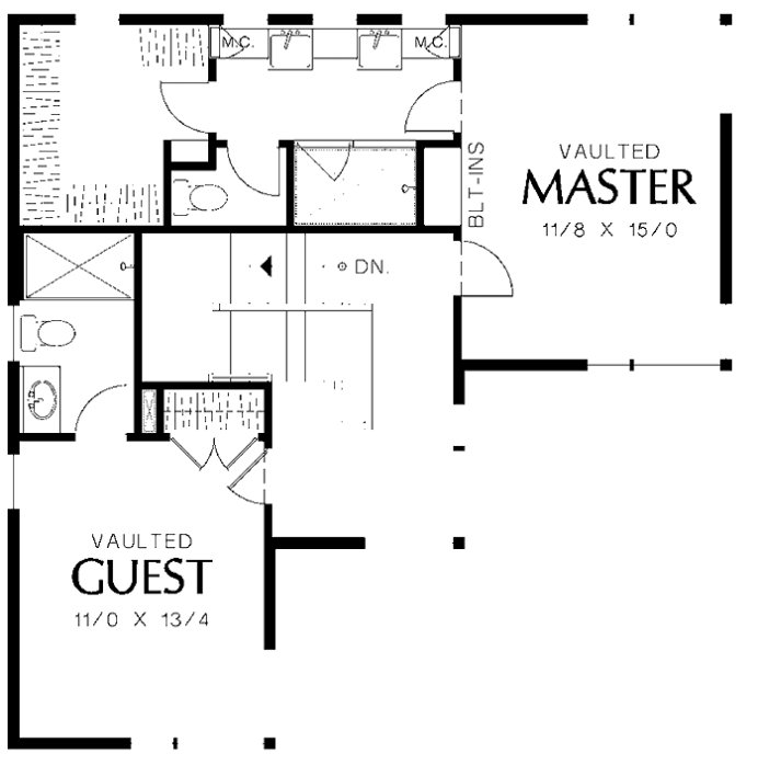 plano de casa moderna segundo nivel, casa moderna funcional planta alta