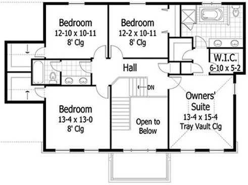 planos de casas colonial, estilo colinial