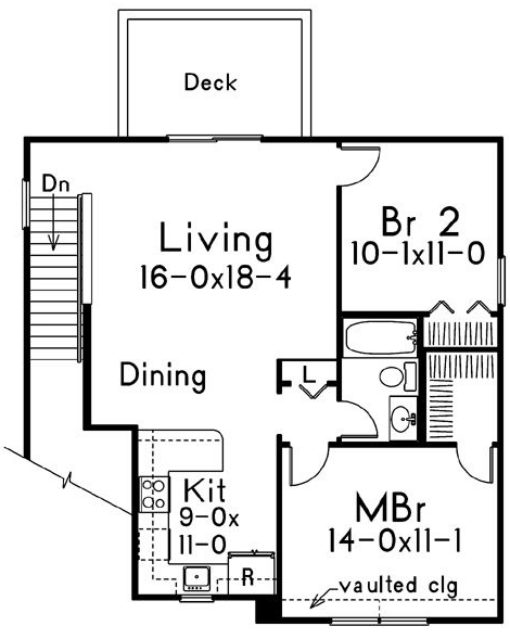 plano de casa pequeña dos plantas