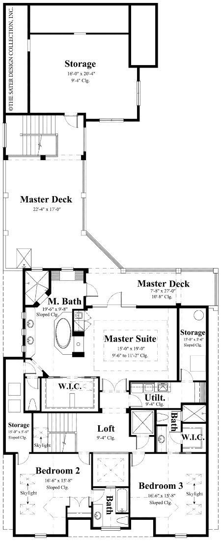 planos de casas 3 dormitorios, Planta alta casa de 3 dormitorios, plano casa planta alta