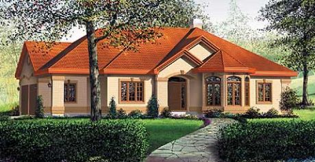 fachada de casa 3d, casa colonial 3d, casa con techo tejas, diseño frente casa 3d