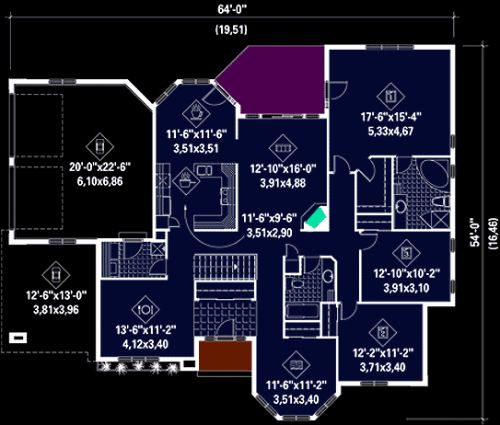 plano de casa 2d, plano vivienda 2d, plano de casa para descargar