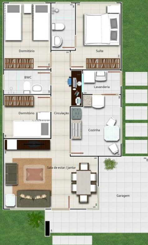 Planos de casas de un piso minimalistas