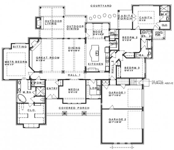 plano casa minimalista, plano vivienda minimalista una planta