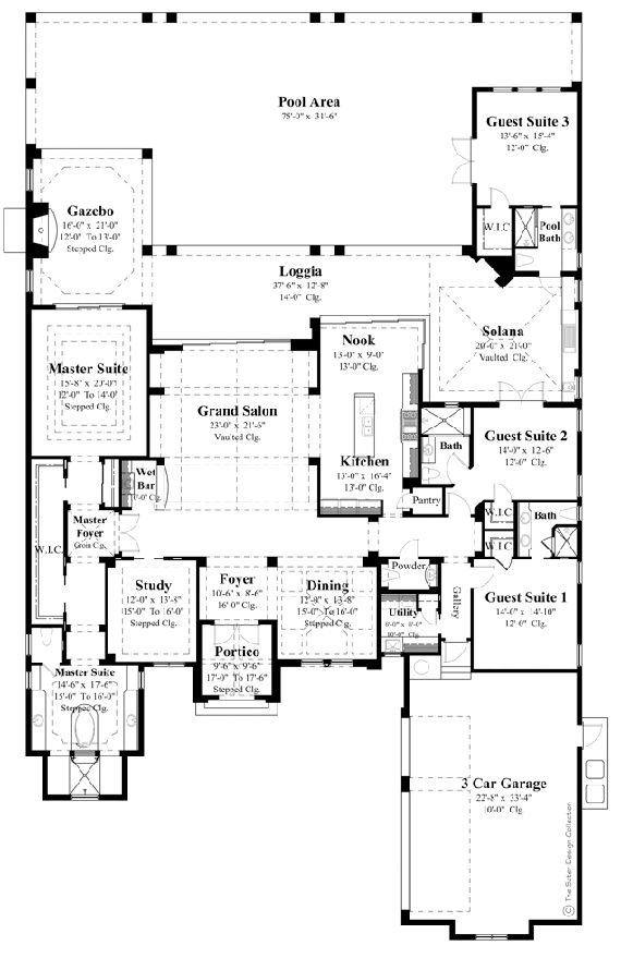 plano casa moderna palmeras