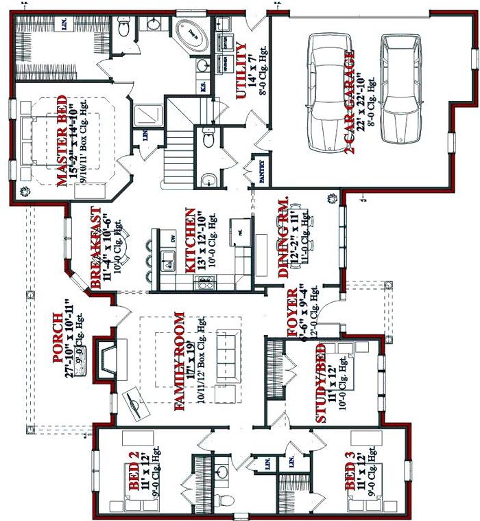 plano vivienda rustica, plano rustico amplio, planos de casas rusticas