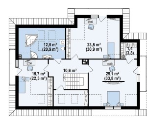 plano casa 2 niveles, segundo nivel del plano de casa