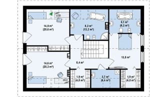 edificacion moderna, plano moderno