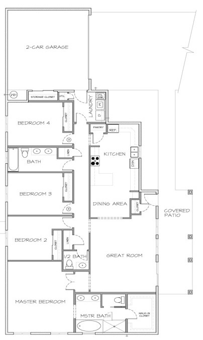 plano casa 1 nivel, planos de casas de una planta