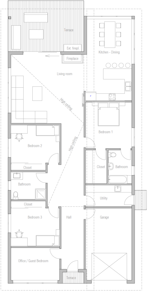 plano casa moderna, planos modernos de casas