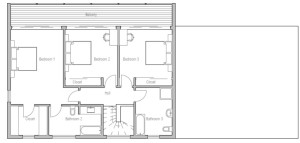 plano de casa cuadrada planta alta