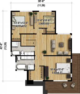 plano de casa moderna 2018, plano de casas con medidas, plano de casa con medidas en metros