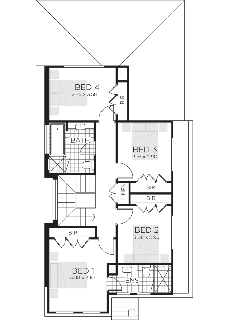planos de casas de dos plantas con medidas en metros 4 habitaciones, planos 4 dormitorios
