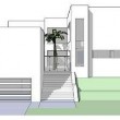 boceto casa moderna 6 habitaciones, imagen casa del caribe