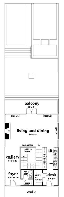 plano de casa terreno en pendiente, plano de casa terreno inclinado