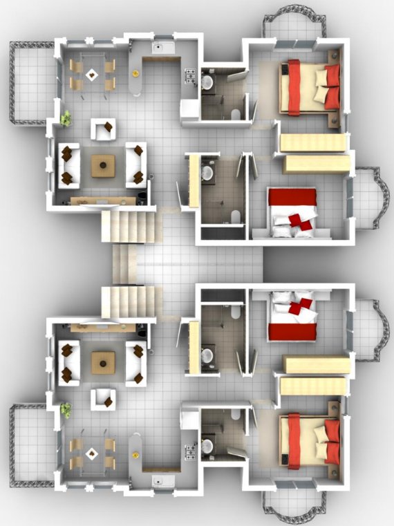 plano dos departamentos, plano complejo departamento, planos de edificio con departamentos