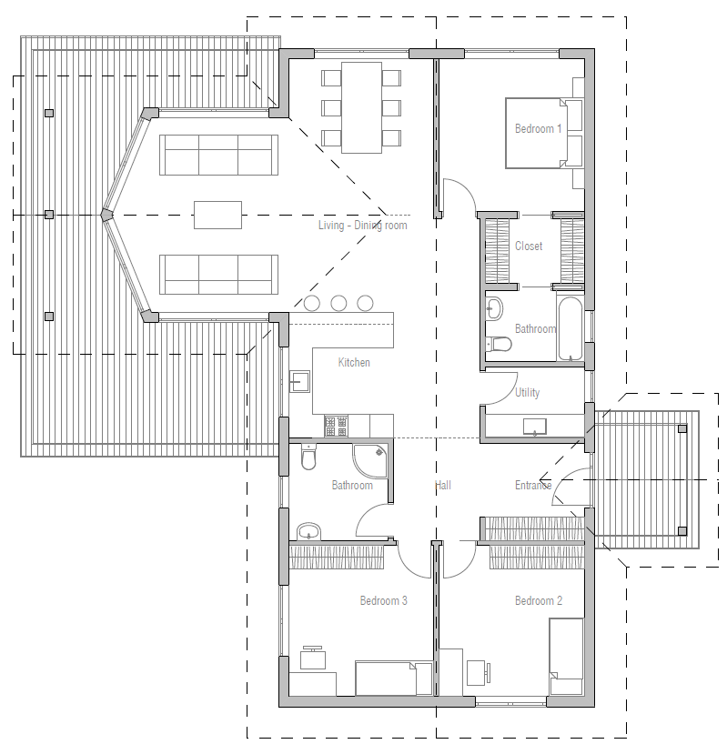 plano de casa con galeria