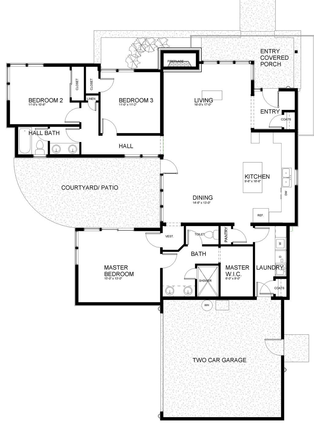 plano de casa de un piso – Planos de Casas Gratis