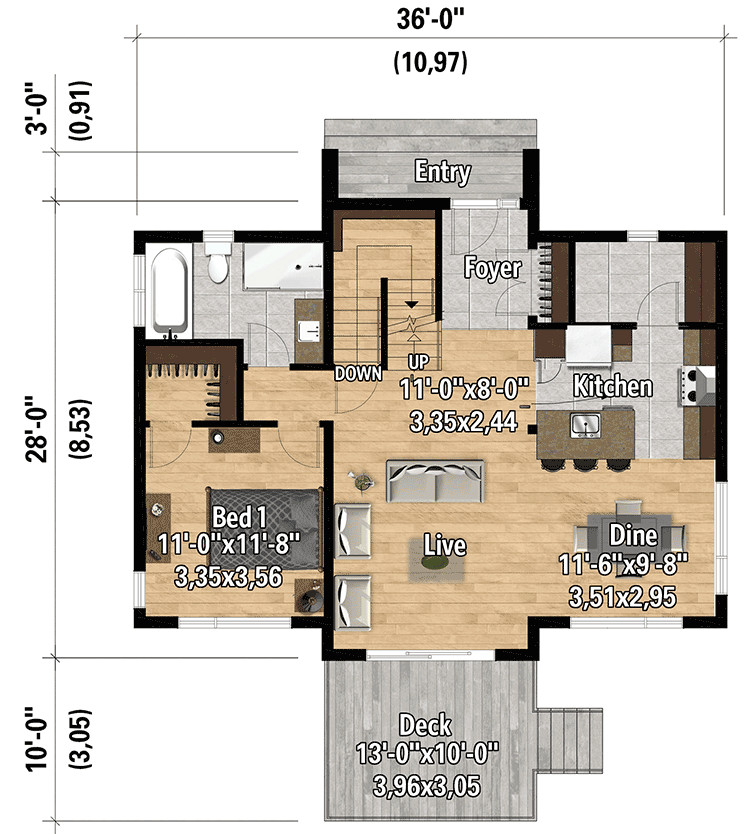 plano de casa 2 pisos 3d – Planos de Casas Gratis